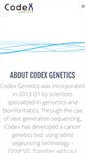 Mobile Screenshot of codexgenetics.com